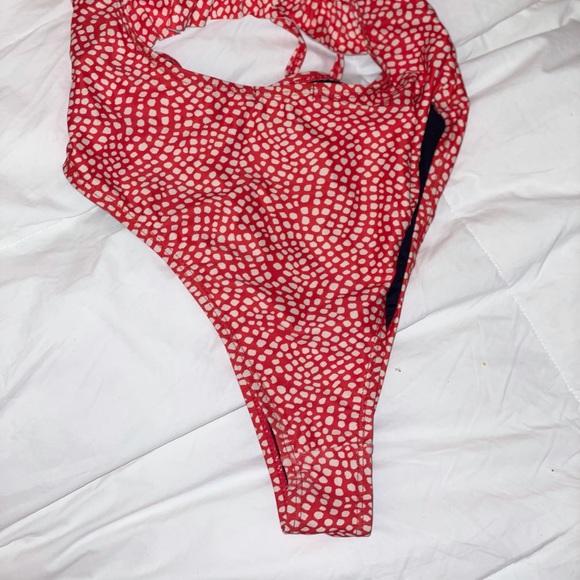 Nasty Gal Red Dotted One Piece Swimsuit -- XS | 0 - Picture 8 of 13
